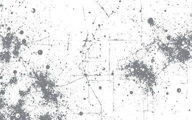 Black and white grunge texture with scratches and speckles.