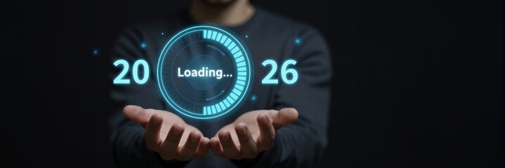 The glowing number 2026 in the palm of your hand