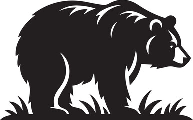 Obraz premium Cute Jungle Bear Silhouette Design