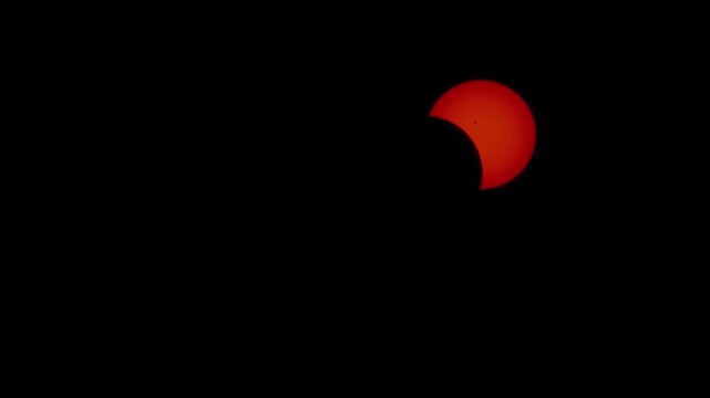 Solar Eclipse Time Lapse 500mm with Solar Filter Astrophotography