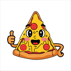 Pizza Slice Cartoon Character