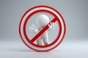 Three dimensional white humanoid character driving inside a classic red convertible car symbolizing travel freedom and journey on a white isolated background