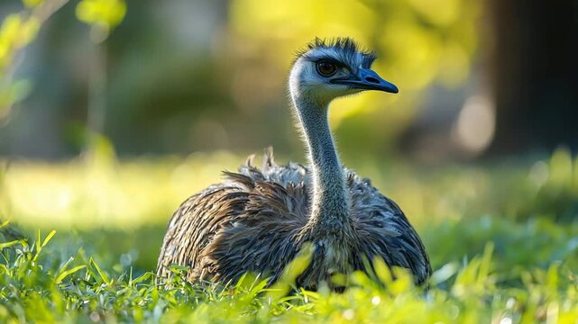australian emu bird close up wildlife video