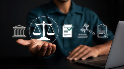 Legal Compliance And Business Regulation Digital Law Concept