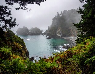 Nature and mountains and sea