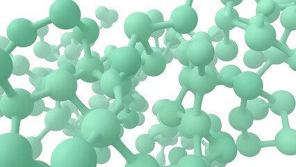 Molecular Structure Abstract Green Ball and Stick Model