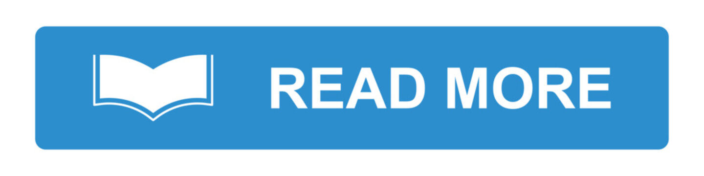 Read More Web Button with Blue Background and Open Book Icon for Online Content Navigation