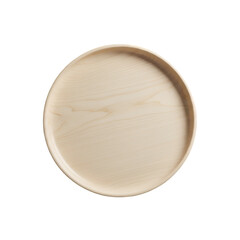 Natural Wood Round Serving Tray Object