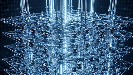 Abstract Network Structure Digital Technology Connection