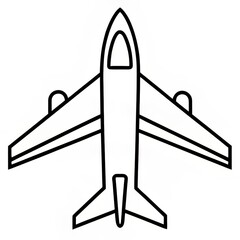 airplane outline travel icon