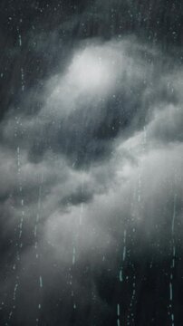 Dramatic Overcast Weather Visuals, Dark Turbulent Skies Featuring Heavy Rain And Cinematic Tension