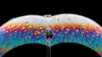 Colorful Soap Bubbles Macro Abstract Iridescent Detail