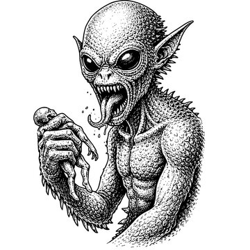 Alien monster vector