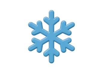 Fototapeta premium Bright Blue Snowflake Icon Symbolizing Winter Season and Cold Weather