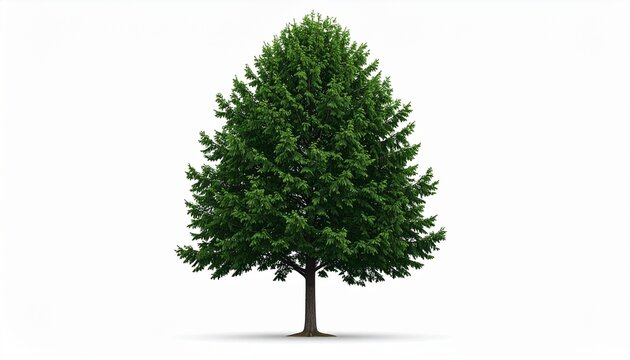 green tree isolated on white