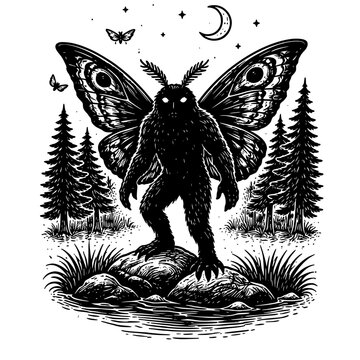 Mothman Drawing