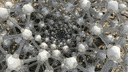 Molecular Structure Abstract Fractal Design Science Background