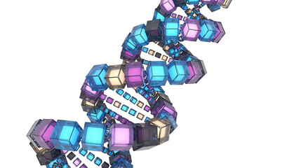 Abstract DNA Double Helix Structure Science Illustration