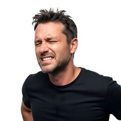 Obraz premium Man in Pain: Health, Backache, Stomach Ache