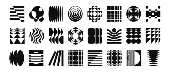 set of black and white icons for your design