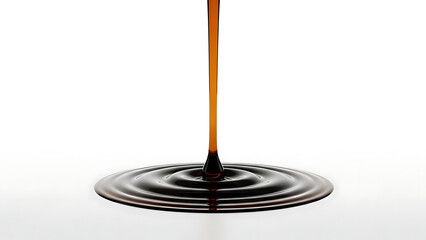 Pouring Dark Syrup Stream Close Up Food Photography