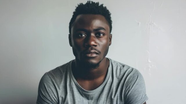 A man sitting in a thoughtful pose with his eyes closed.