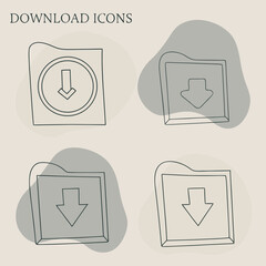 set of vector icons