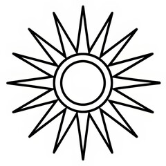 sun outline weather icon