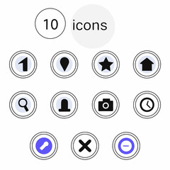 set of icons