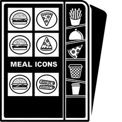 black and white food