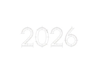 Fototapeta premium Future year 2026