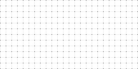 Black squares and lines grid texture on white background. FUI science grid backdrop. Math or technological notebook blank sheet.