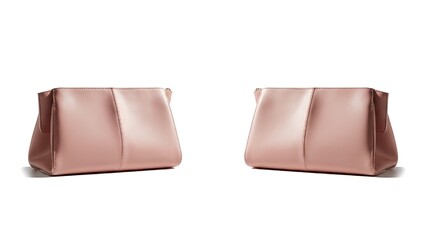 Blush pink leather handbag with sleek design and modern style