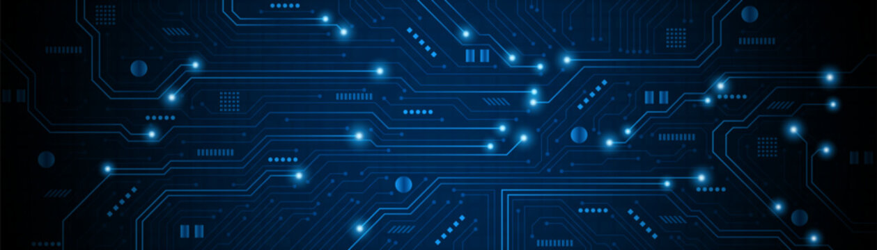 Technology circuit board background. Electronic motherboard concept of artificial intelligence engineering. Background of digital data network connectivity.
