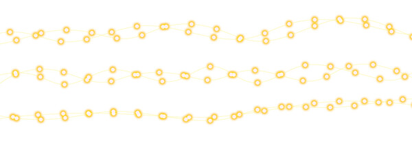 Decorative Golden Holiday String Lights Border with Cozy Festive Illumination