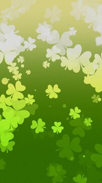 Dynamic Visual Featuring Glowing Clovers And Shimmering Elements Perfect For Festival Advertising