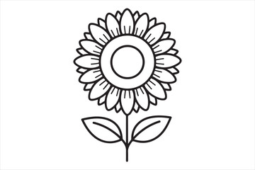 Simple sunflower drawing