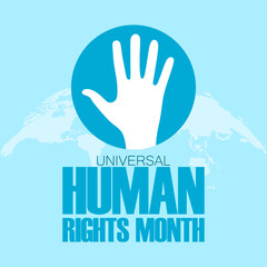 Obraz premium vector graphic of Universal Human Rights Month ideal for Universal Human Rights Month celebration