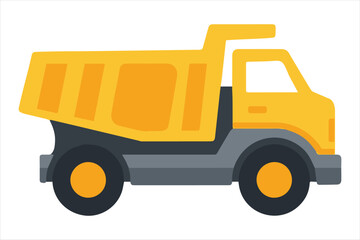 Naklejka premium Yellow dump truck