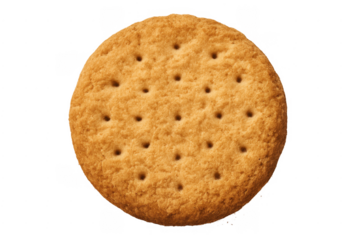 Round baked cracker biscuit food snack transparent background