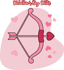 alentine's Day Heart Trail Bow and Arrow Art