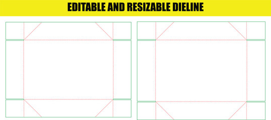Editable and Resizable Dieline Template for Packaging Design and Production