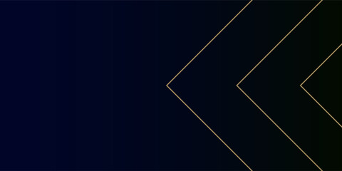 Navy blue abstract background with halftone golden lines delicate pattern. Small light spot box. Curve line, cosmic galaxy space. Festive BG for social media, birthday party invitation.