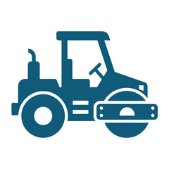 Blue tractor with front loader attachment agriculture farm