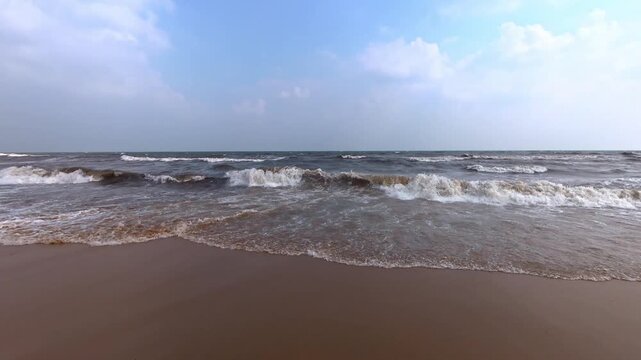 Exclusive Sea Tides or waves video at Kovalam Beach, Chennai ECR Road, Tamilnadu. Very calm waves sound and relax mindset - Wonderful landscape videos.