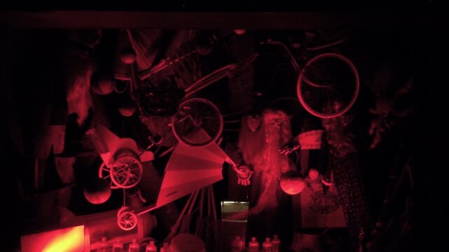 Warlock wizard bicycle magic creepy ride Aeromagic Tibidabo