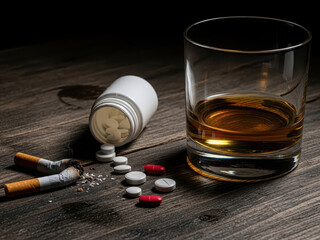 Substances on a table