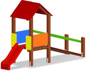 Zestaw zabawowy ze zjeżdżalnią na plac zabaw