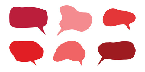 Set of hand drawn speech bubble Blank empty message box Textbox frame for banners, price tags, stickers, design