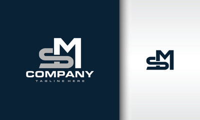 monogram letter SM logo